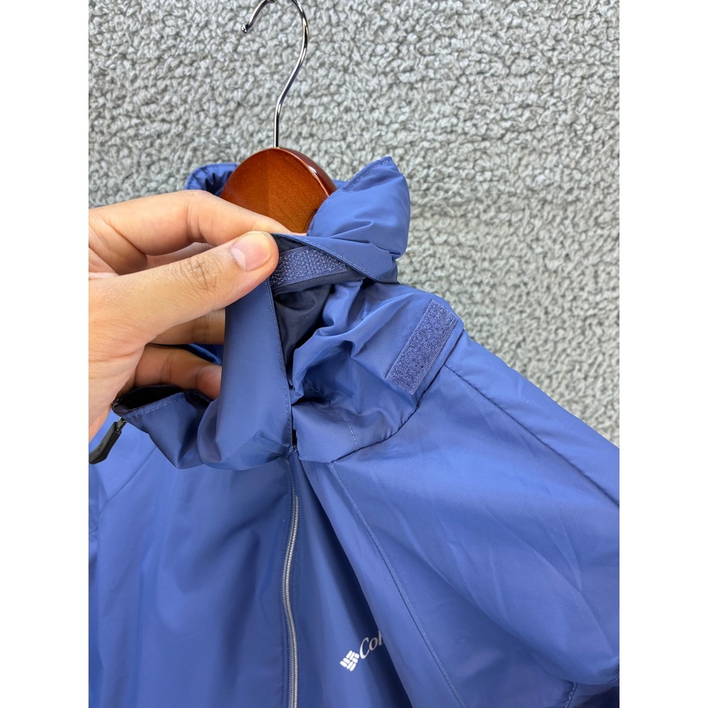 Columbia Full Zip Windbreaker Jacket Womens XL Blue Outdoor Hiking Lightweight - Picture 3 of 12